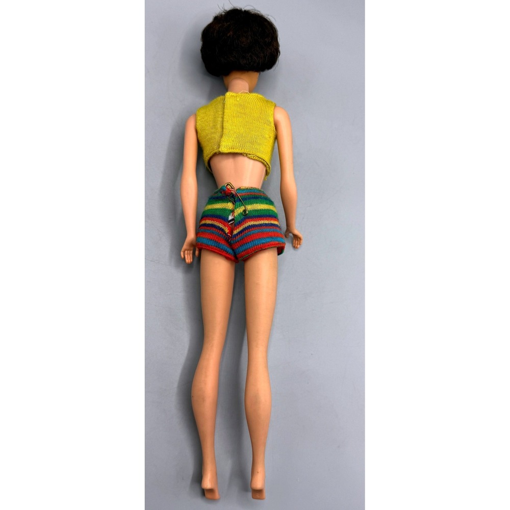 Vintage 1958 Mattel Barbie Doll Brunette Bubblecut Blue Eyes Knit Outfit Fair - Picture 15 of 16
